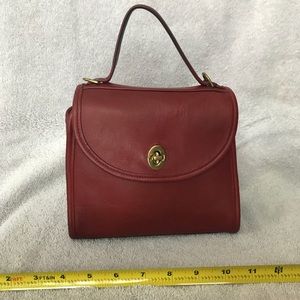 Coach red top handle